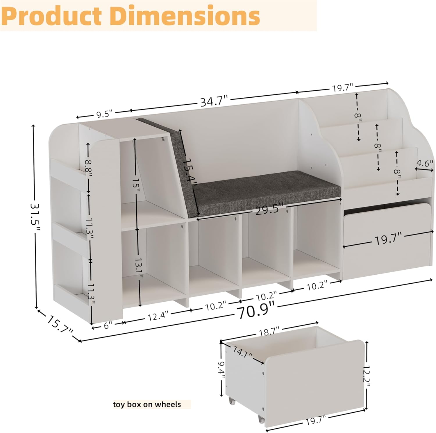 Delta Children Kids Table and Chair Set (4 Chairs Included), Grey/Blue