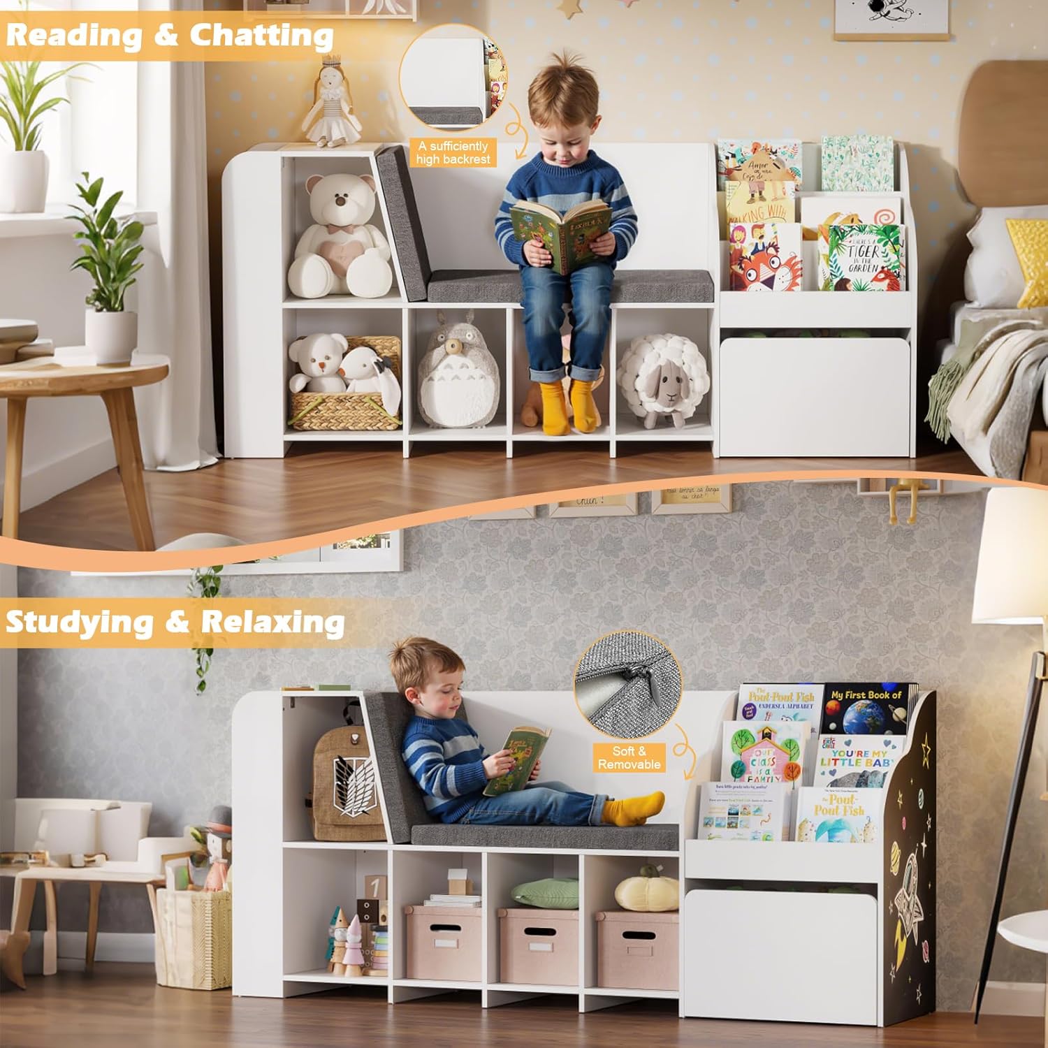 Alternative view of Delta Children Kids Table and Chair Set (4 Chairs Included), Grey/Blue