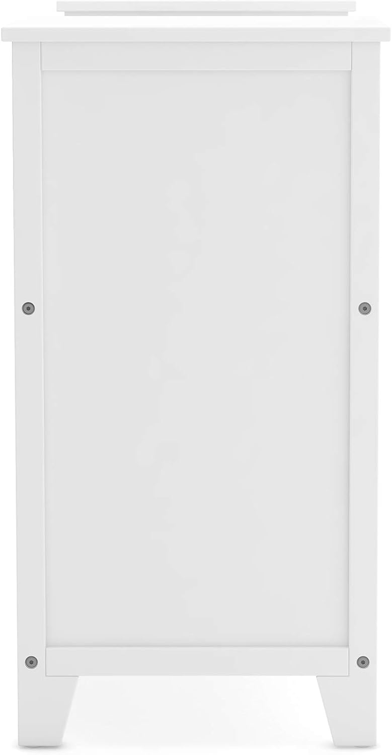 Martha Stewart Kids' Reading Nook - Linen White: Wooden Storage Bench Bookshelf Organizer with Seat Cushion, and Fabric Bins for Toys, Books, Art - Bedroom or Playroom Cubby - Image 4