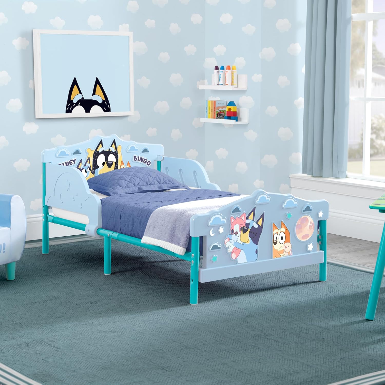 Delta Children - Bluey 3D Toddler Bed, Blue