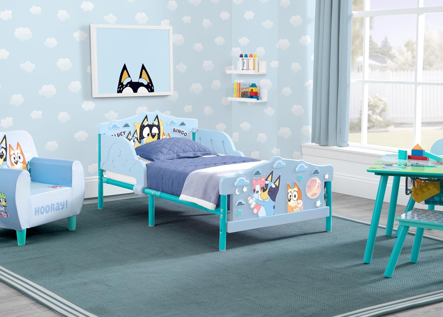 Alternative view of Delta Children - Bluey 3D Toddler Bed, Blue