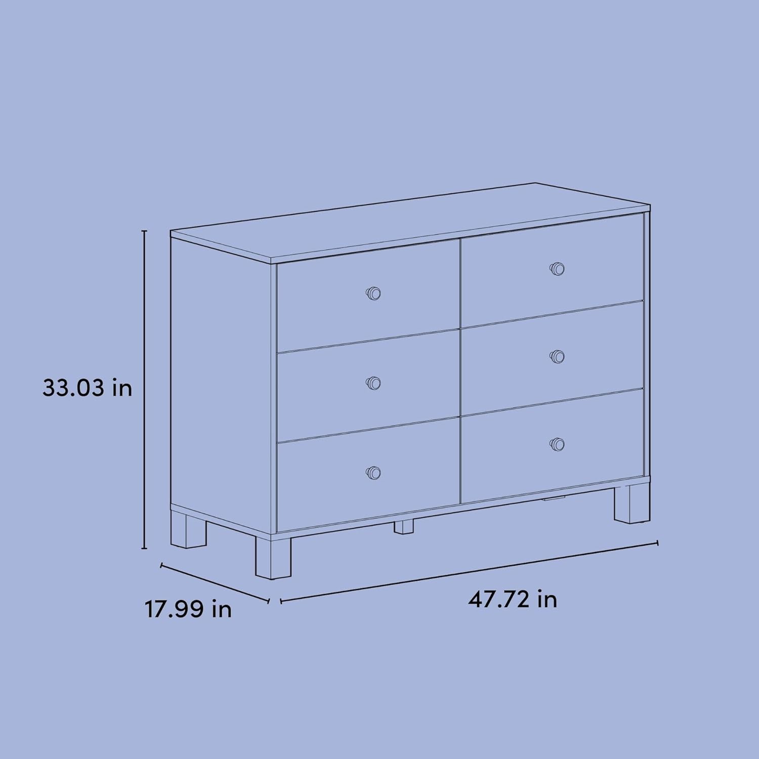 Alternative view of Storkcraft California 6-Drawer Double Dresser (Olive with Driftwood) - GREENGUARD Gold Certified, Interlocking Drawer System, Dresser Drawer Organizer for Kids Bedroom