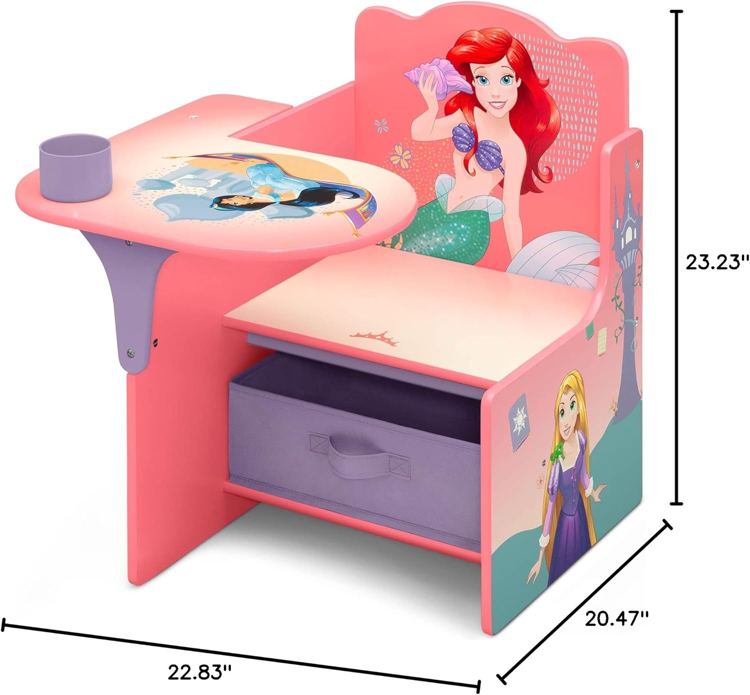 Alternative view of Delta Children Chair Desk with Storage Bin, Disney Princess