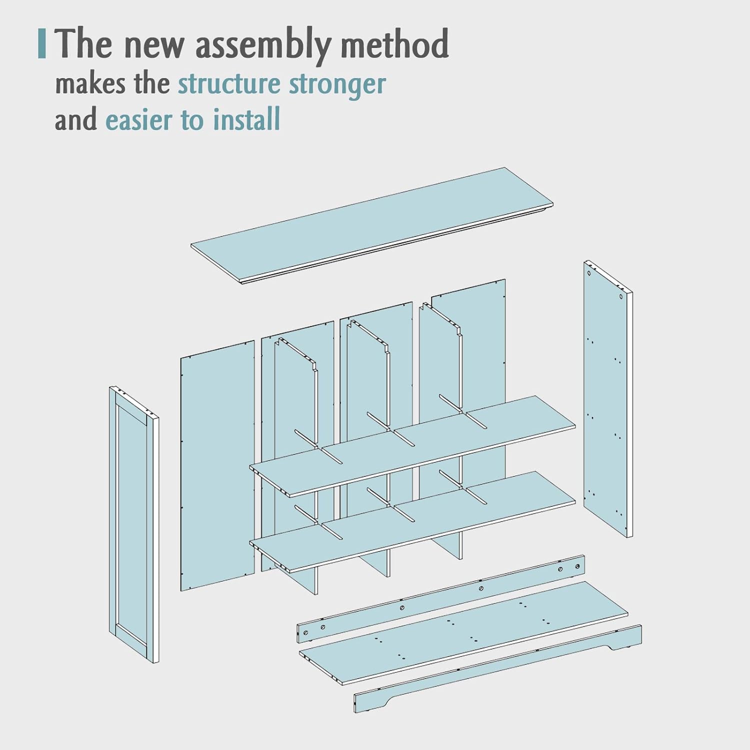 OSCHF Wooden Cube Bookcase with Base - Modern 3 Tiers Floor Standing Open Shelf Cabinet for Home and Office, 12-Cube Lattice Bookshelf, Warm White - Image 5