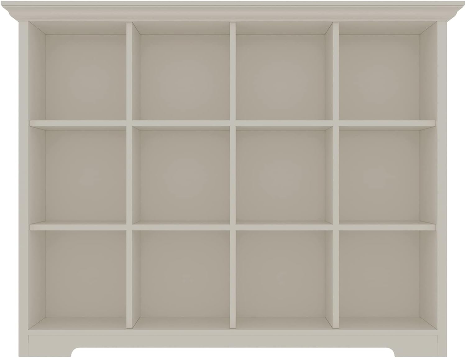 OSCHF Wooden Cube Bookcase with Base - Modern 3 Tiers Floor Standing Open Shelf Cabinet for Home and Office, 12-Cube Lattice Bookshelf, Warm White - Image 6