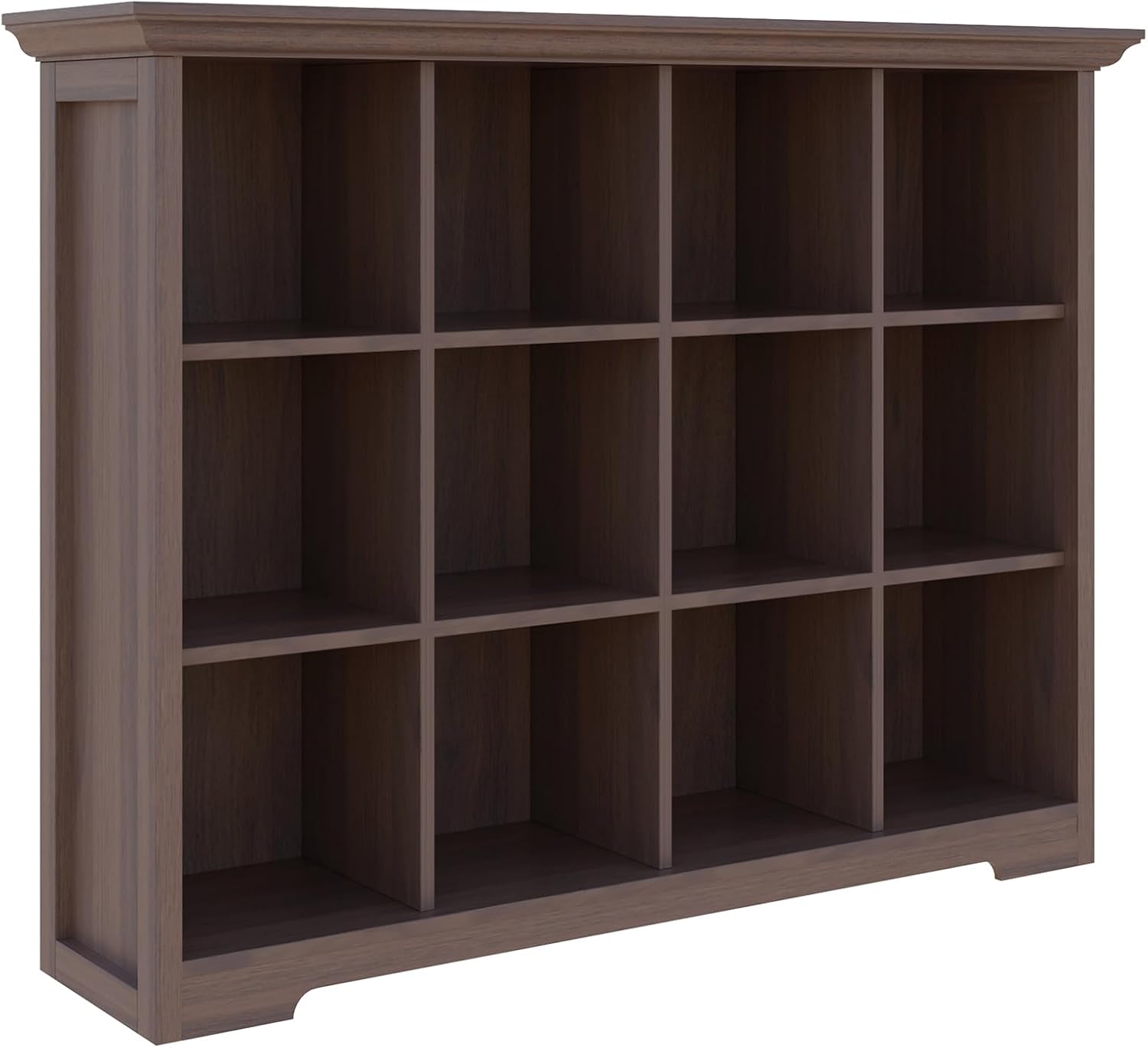 OSCHF Wooden Cube Bookcase with Base - Modern 3 Tiers Floor Standing Open Shelf Cabinet for Home and Office, 12-Cube Lattice Bookshelf, Warm White - Image 9