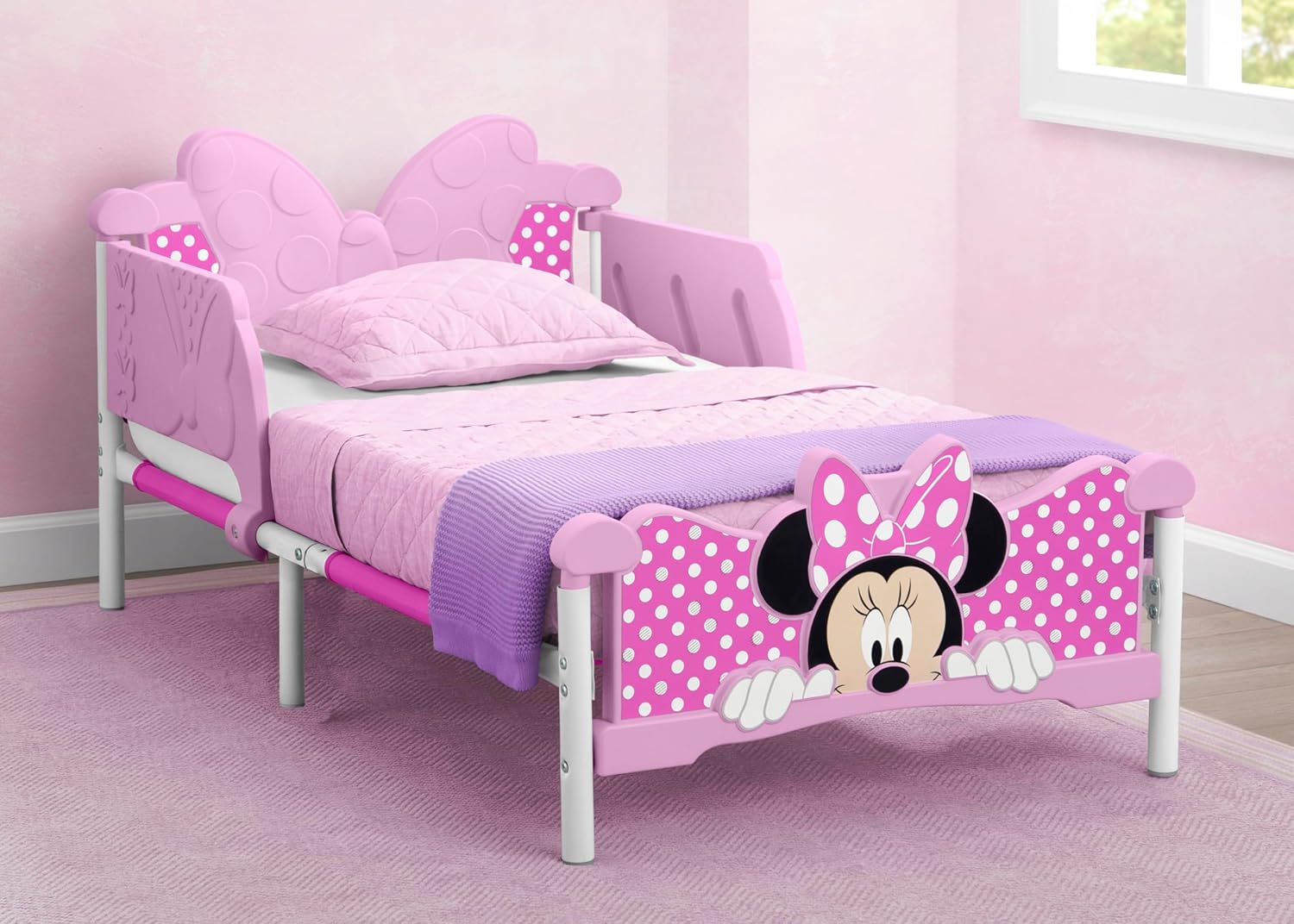 Delta Children Minnie Mouse 3D Toddler Bed, Pink