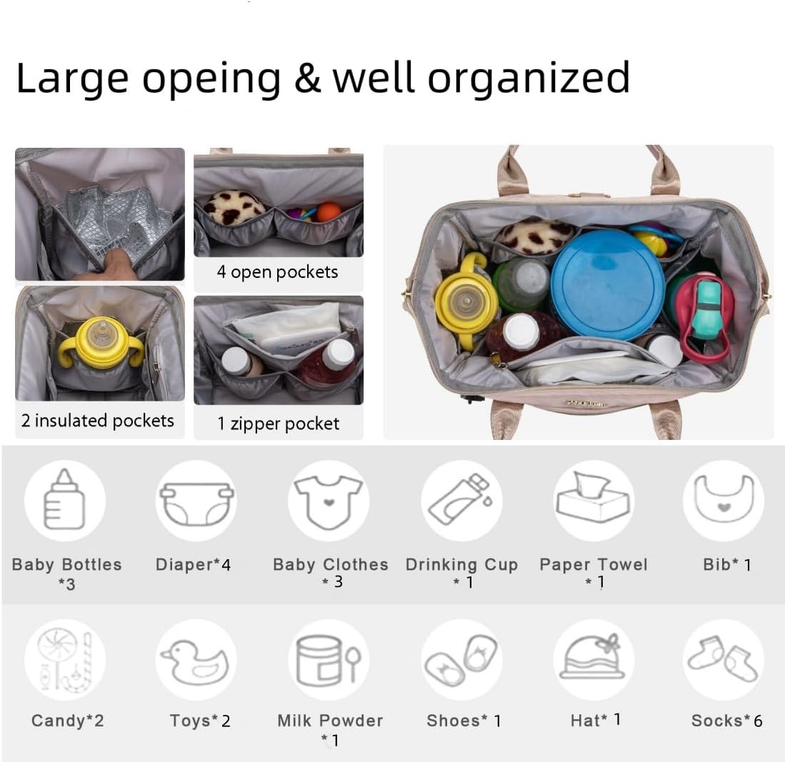 BHAFEM Small Diaper Bag Tote Crossbody, Medium Baby Bag Convertible Backpack for Women Diaper Purse