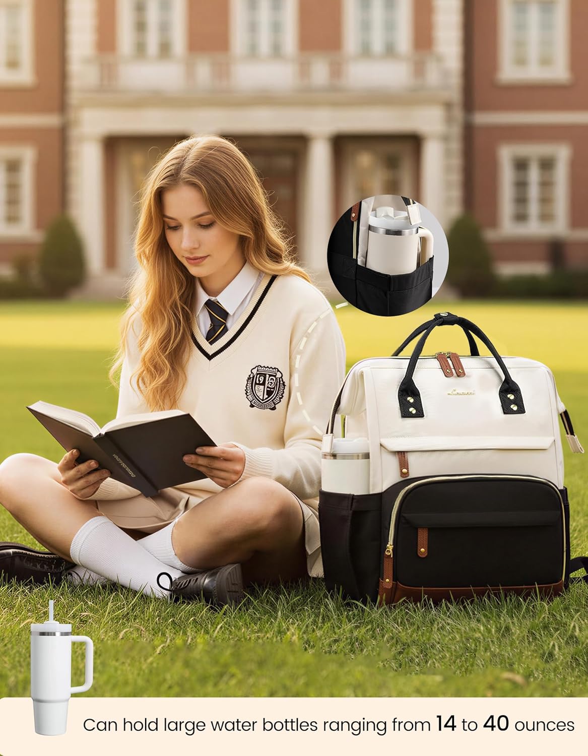 LOVEVOOK Laptop Backpack for Women, 15.6 Inch Work Business Backpacks Purse With Large Capacity, Waterproof Nurse Bag College Bookbag for School, Waterproof Casual Daypack for Travel