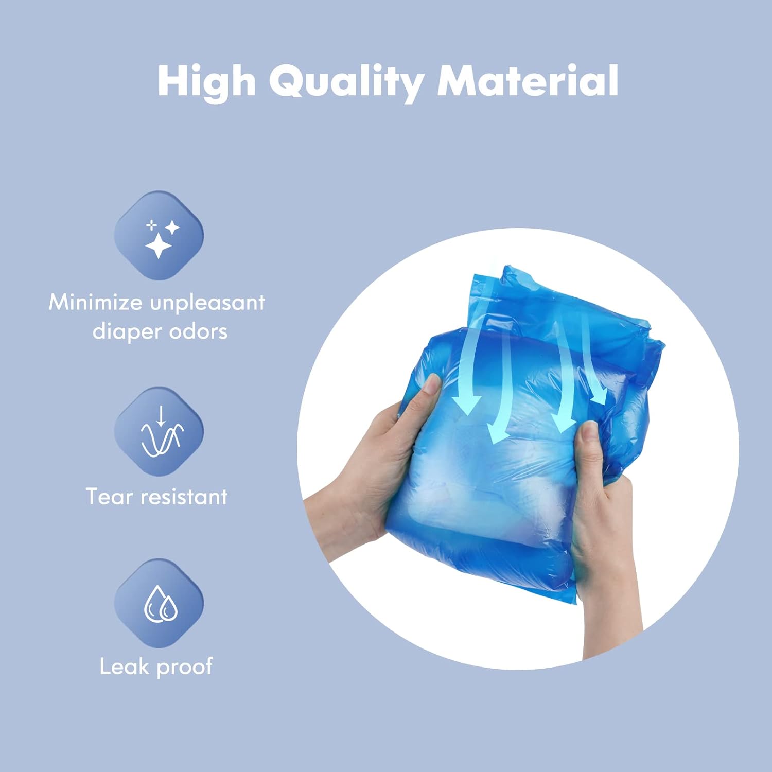 Aroma Room Diaper Pail Refills bag, Leak & Odors Proof Diaper Trash Bags for Newborn Diapers, 540 Count, 12 Rolls (Standrad Size 6.7"x10.8")