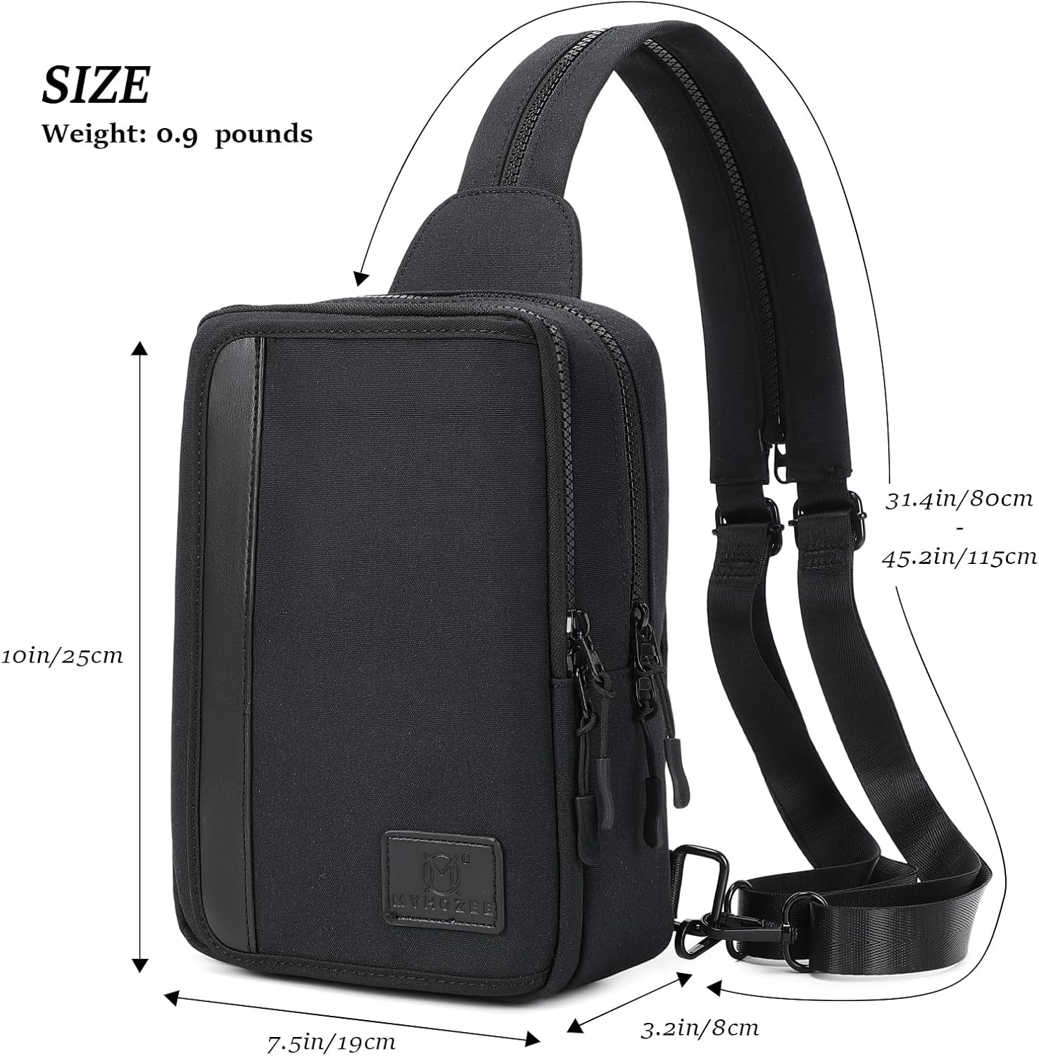 Alternative view of MYHOZEE Sling Bag Crossbody Backpack Purse - 2 in 1 Nylon Cross Body Bag Diaper with Wipes Pouch, Water Bottle Pocket