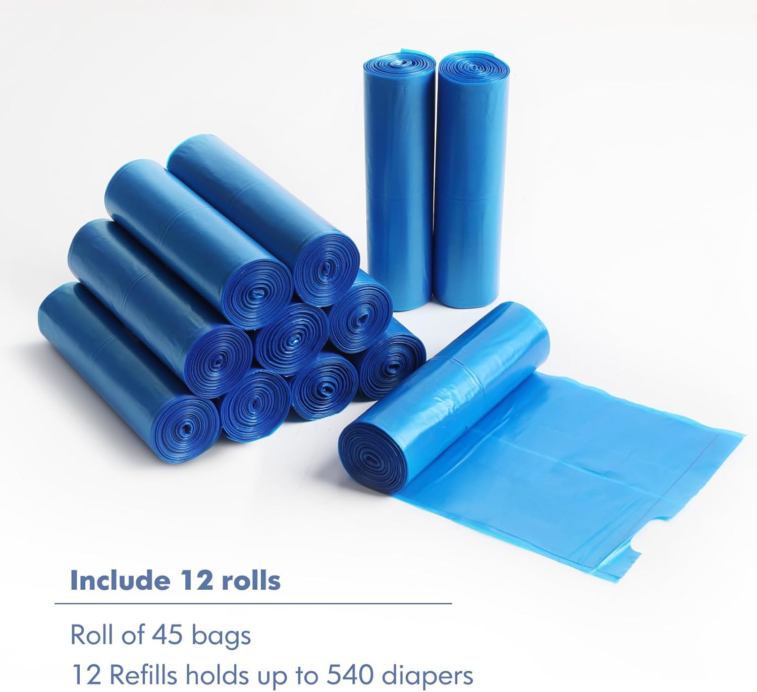 Alternative view of Aroma Room Diaper Pail Refills bag, Leak & Odors Proof Diaper Trash Bags for Newborn Diapers, 540 Count, 12 Rolls (Standrad Size 6.7"x10.8")