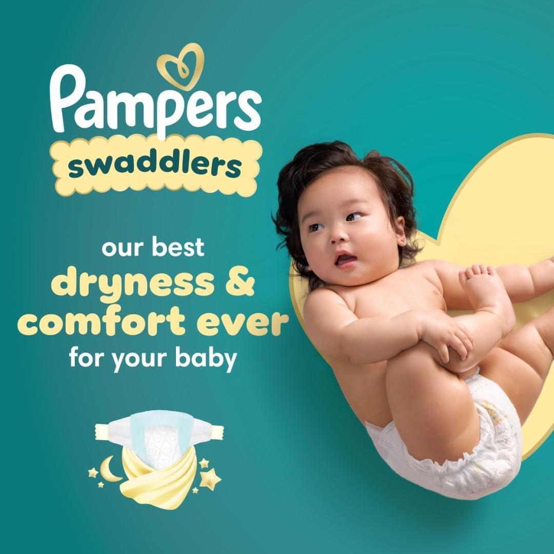 Alternative view of Pampers Swaddlers Diapers, Size 5 (20-37 lbs), 132 Count, Absorbent, Keeps Baby Dry and Comfortable, Skin Safe Disposable Baby Diaper (Packaging May Vary)