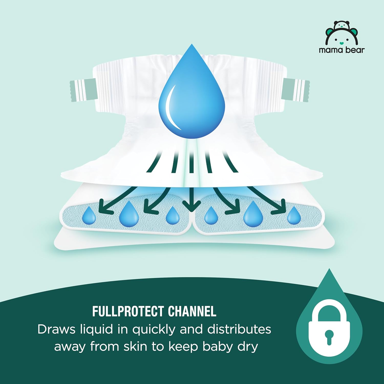 Alternative view of Amazon Brand - Mama Bear Gentle Touch Diapers, Size 4, 148 Count (4 packs of 37)