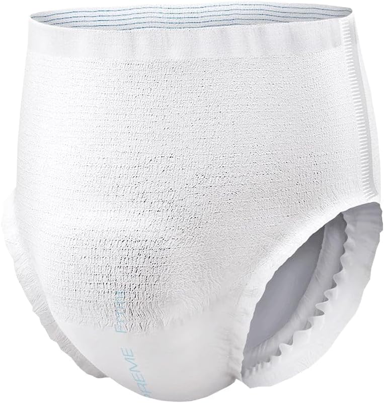 NorthShore GoSupreme Overnight Pull-On Underwear, 8-Hour Leak Protection, Large, 14-Count Bag, White, (36-48 in Waist), Unisex Adult Diapers