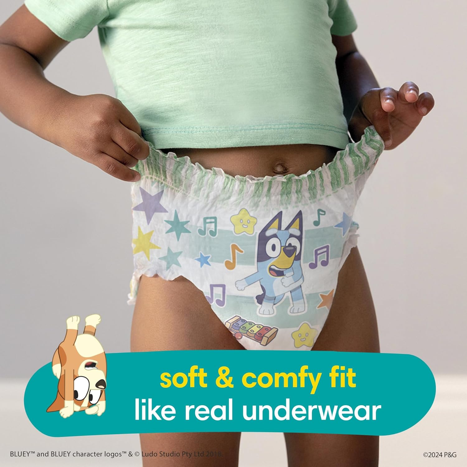 Pampers Training Pants - Easy Ups Boys & Girls Bluey - Size 5T-6T, 84 Count, Children's Potty Underwear (Packaging May Vary)