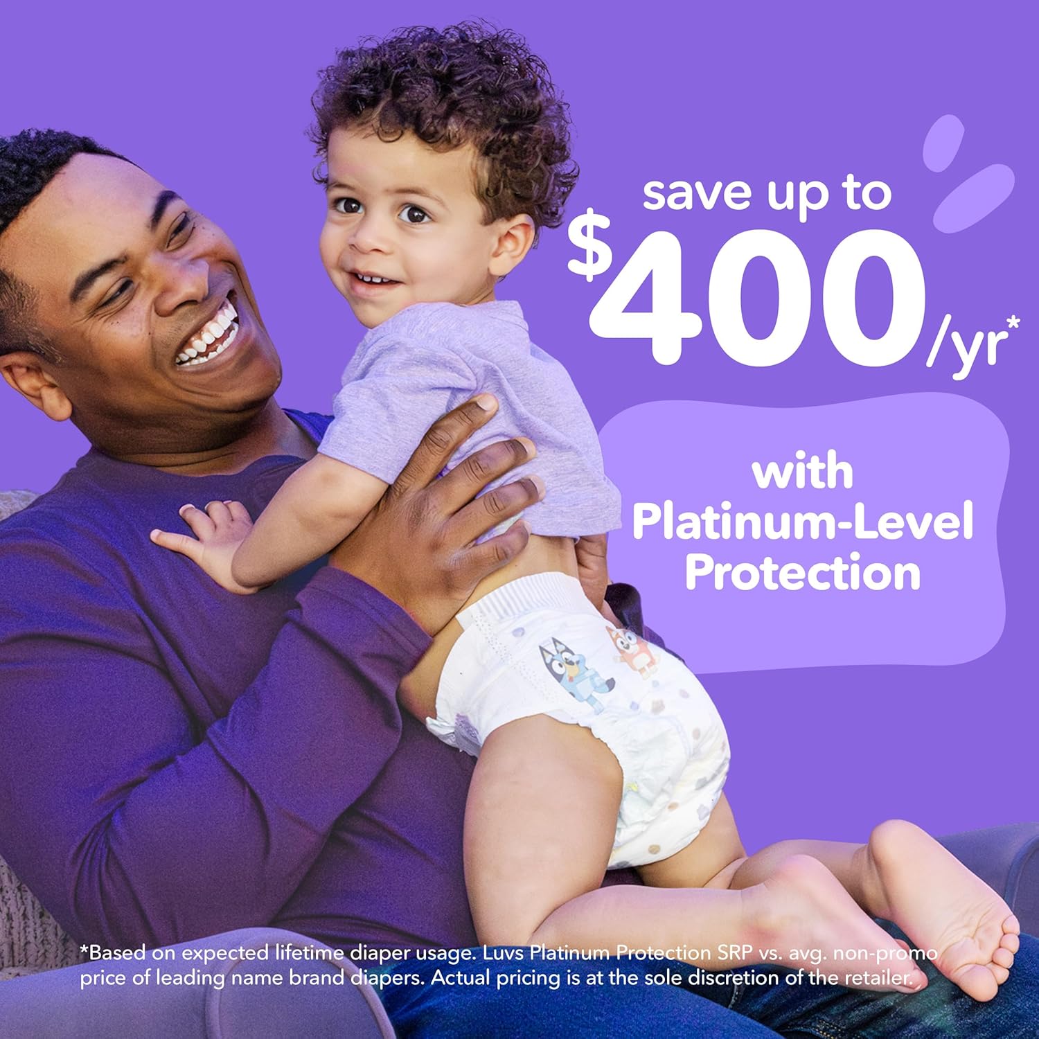 Alternative view of Luvs Diapers - Size 6, 144 Count, Bluey Platinum Protection Baby Diaper