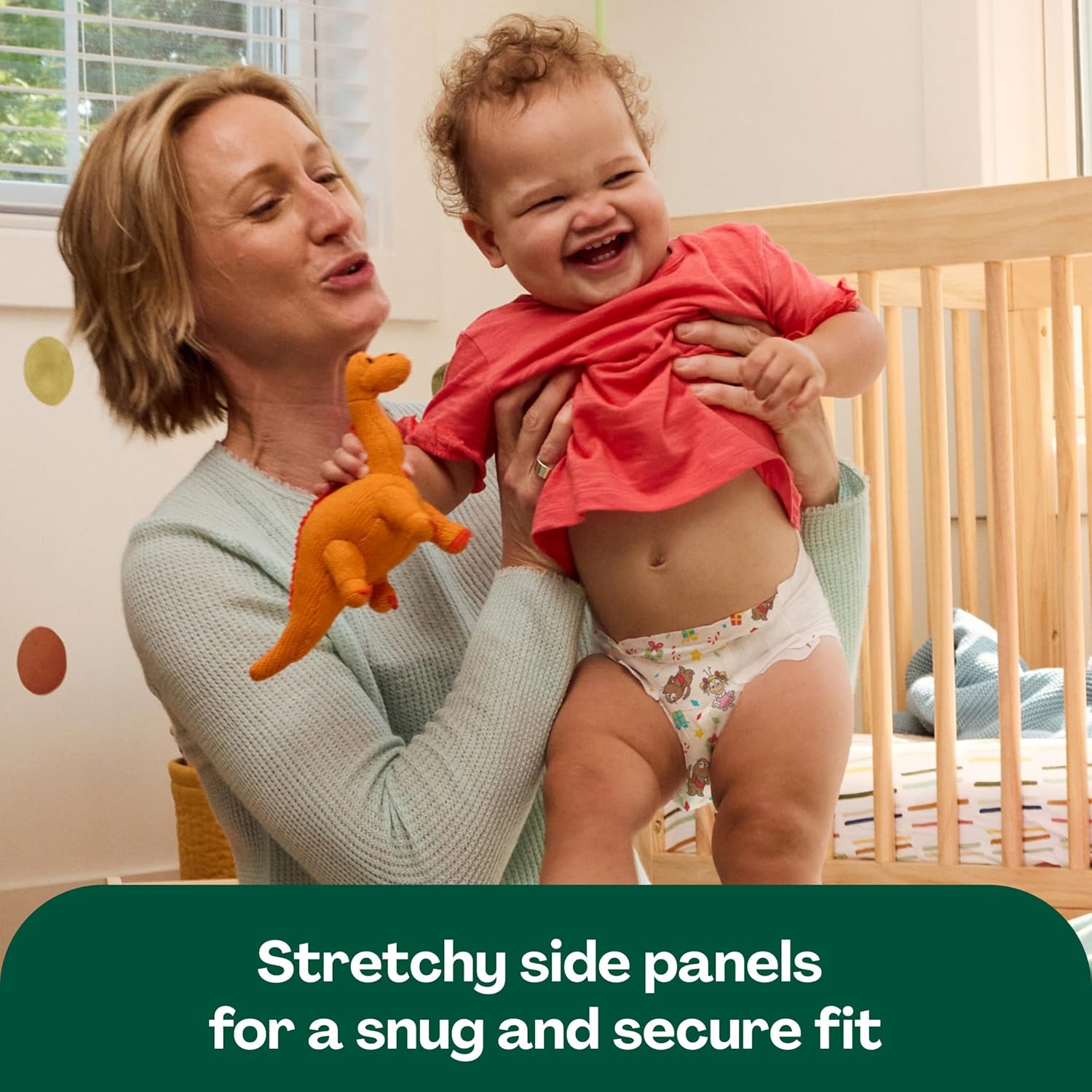 Hello Bello Diapers, Size 4 (22-37 lbs) Dr. Seuss Baby Grinch - 21 Count of Premium Disposable Baby Diapers, Hypoallergenic with Soft, Cloth-Like Feel