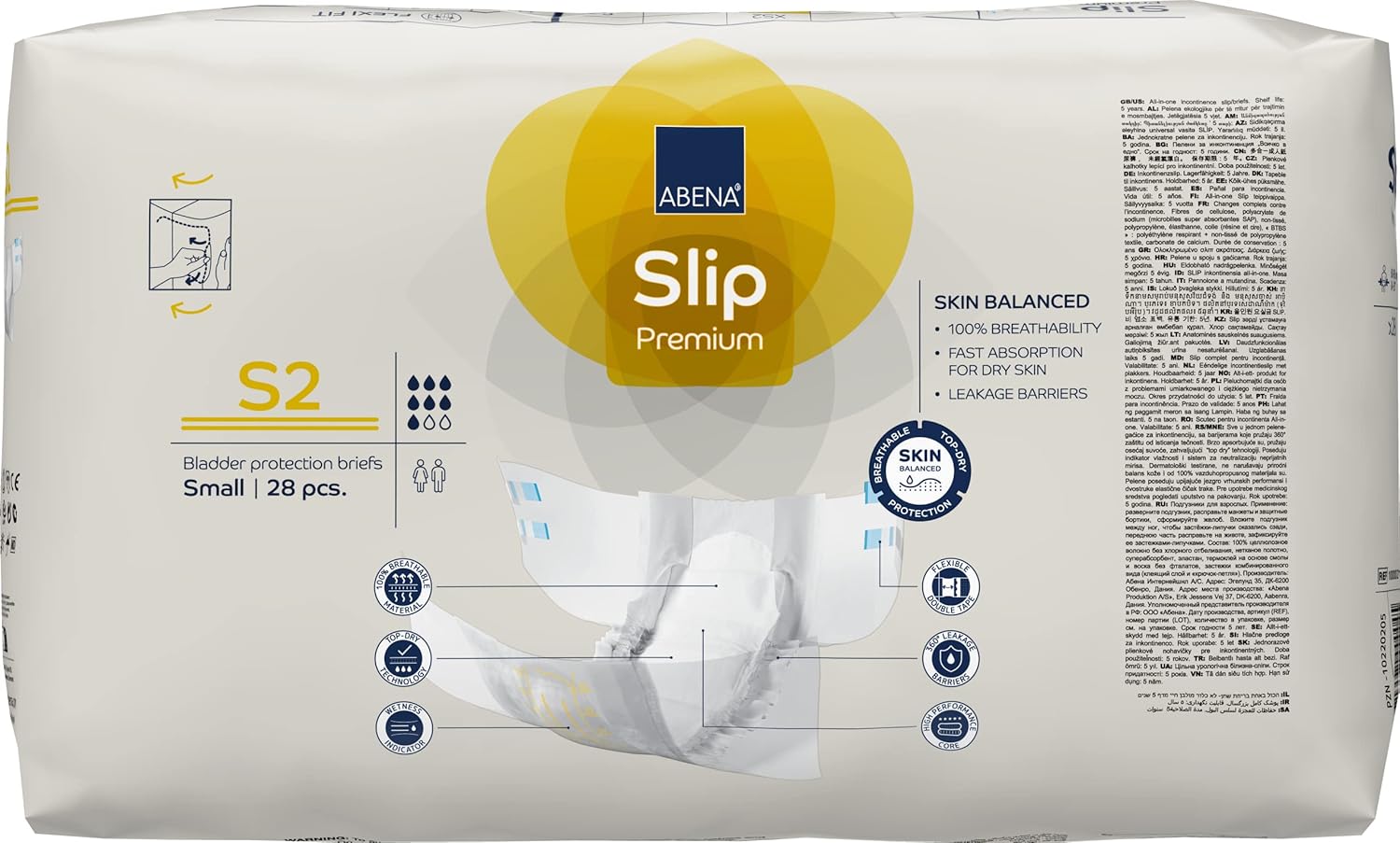 Alternative view of Abena Slip Premium Incontinence Briefs, Level 2, (Extra Small To Extra Large Sizes), Small, 28 Count