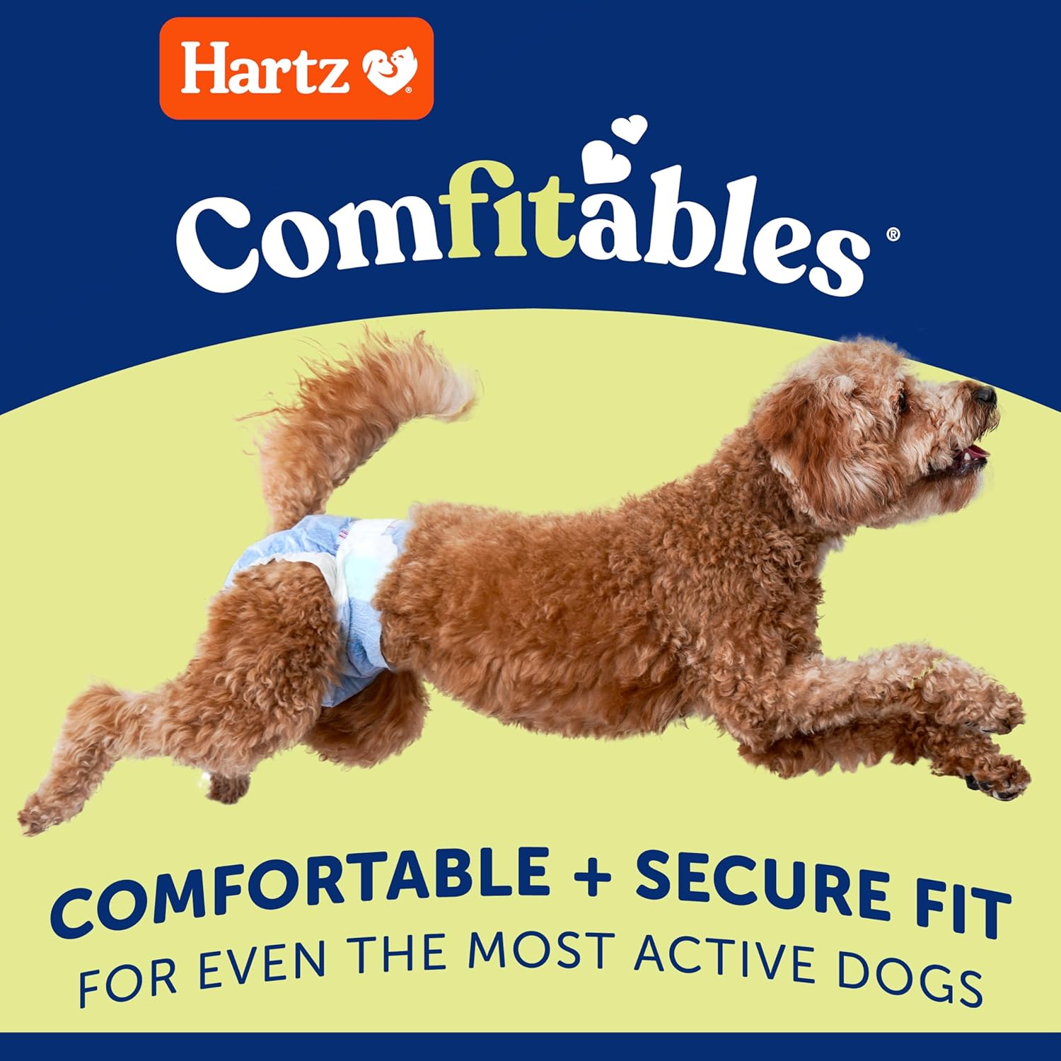 Alternative view of Hartz Disposable Dog Diapers, Size M 32 count, Comfortable & Secure Fit, Easy to Put On