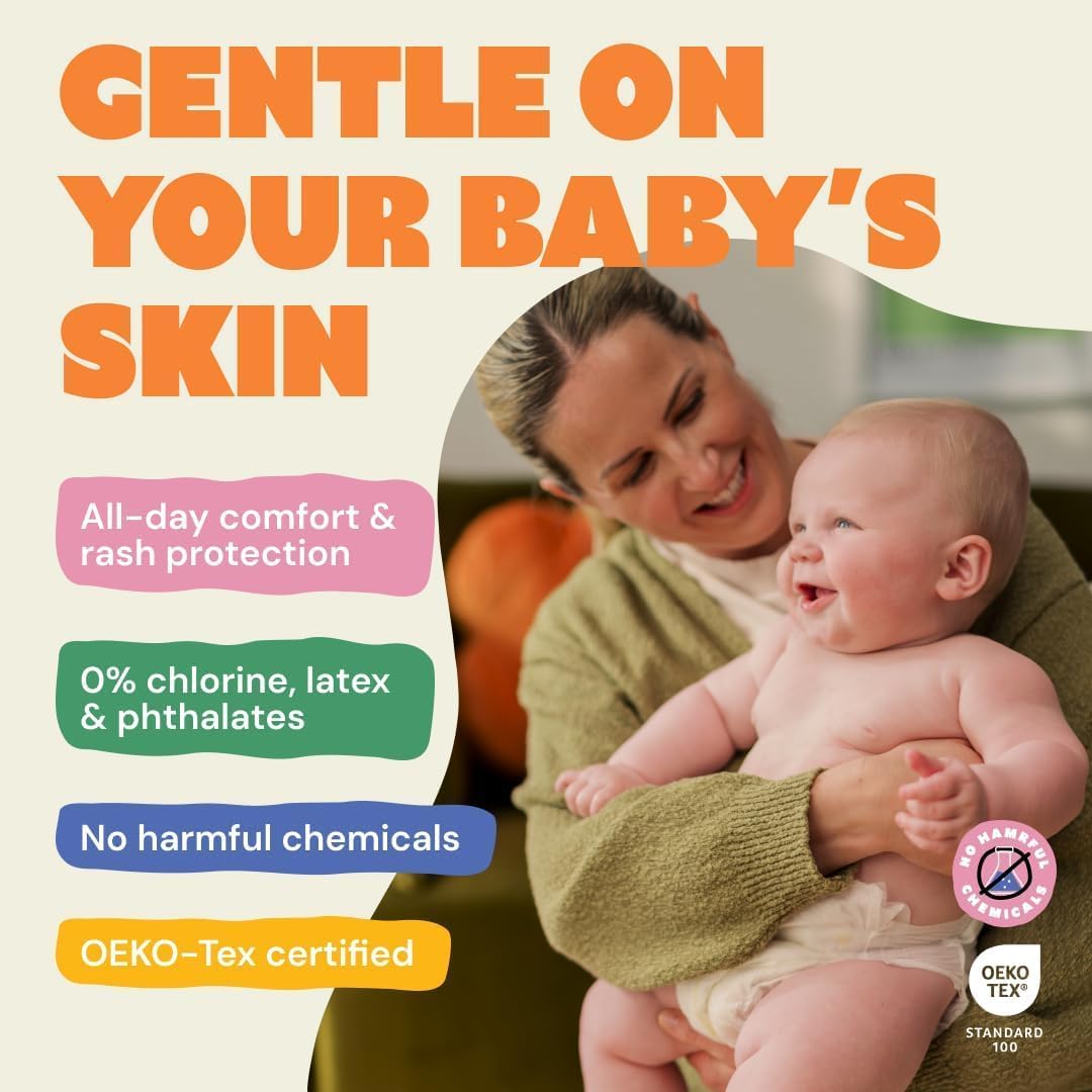 Alternative view of DYPER - Newborn Diapers Size 0 (34Count) - Plant Based Disposable Diapers for Day and Overnight Premium Leak Protection, Skin-Friendly Comfort with Soft Baby Diapers (>10 lbs)