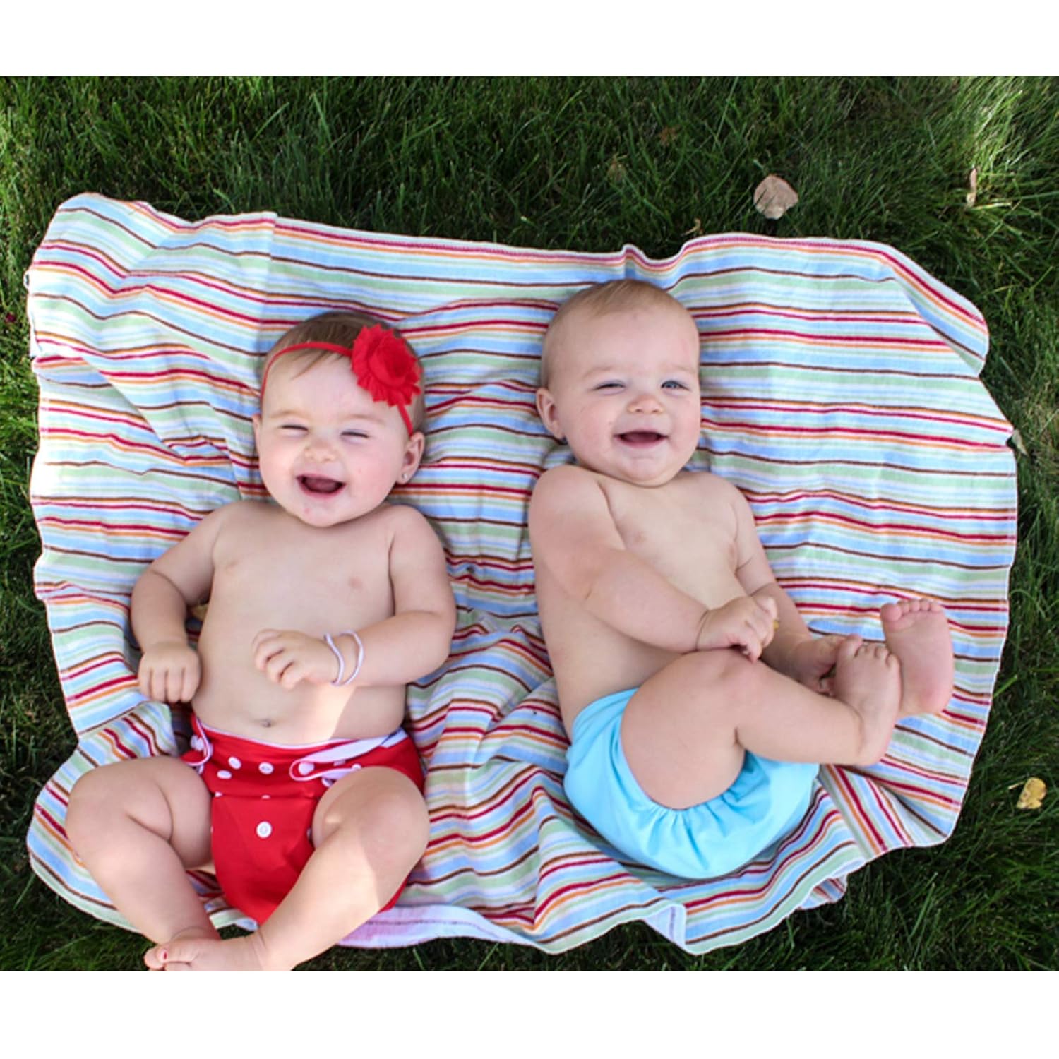 ALVABABY Baby Cloth Diaper 6 Pack with 12 Inserts One Size Cloth Diaper Covers Adjustable Washable Reusable for Baby Girls and Boys