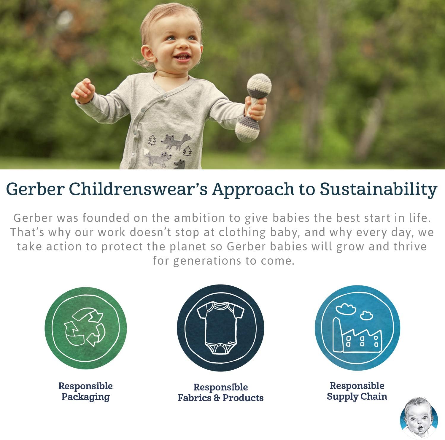 Alternative view of Gerber Unisex Baby Boys Girls Birdseye Prefold Cloth Diapers Multipack White 3-Ply 10 Pack