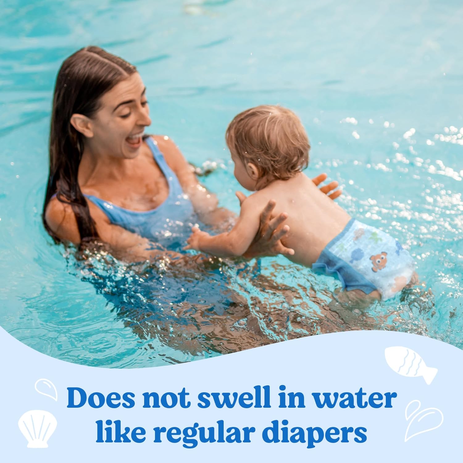 Alternative view of Huggies Little Swimmers Disposable Swim Diapers, Size 5-6 (32+ lbs), 17 Ct