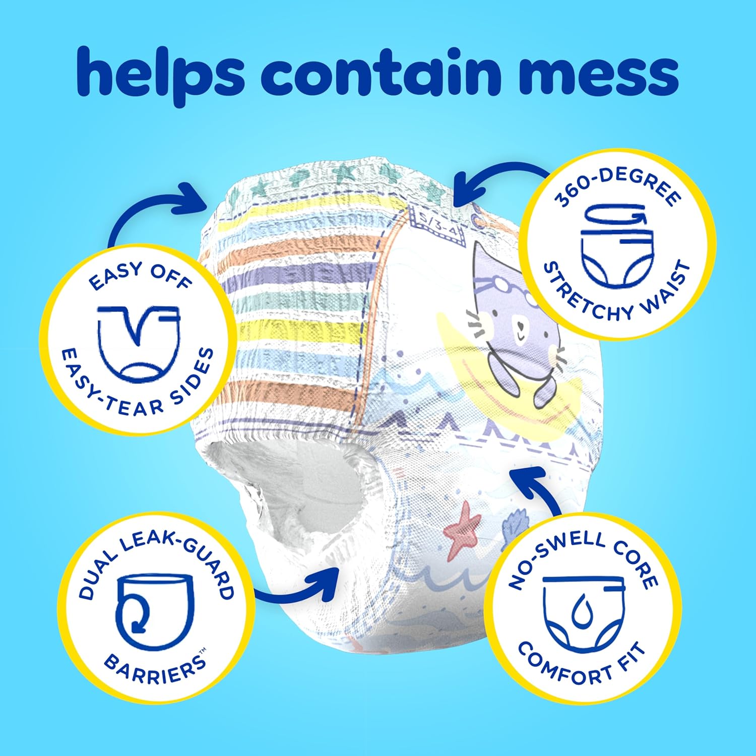 Alternative view of Pampers Swim Diapers - Splashers - Size 2-3, 20 Count, Gap-Free Disposable Baby Swimming Pants