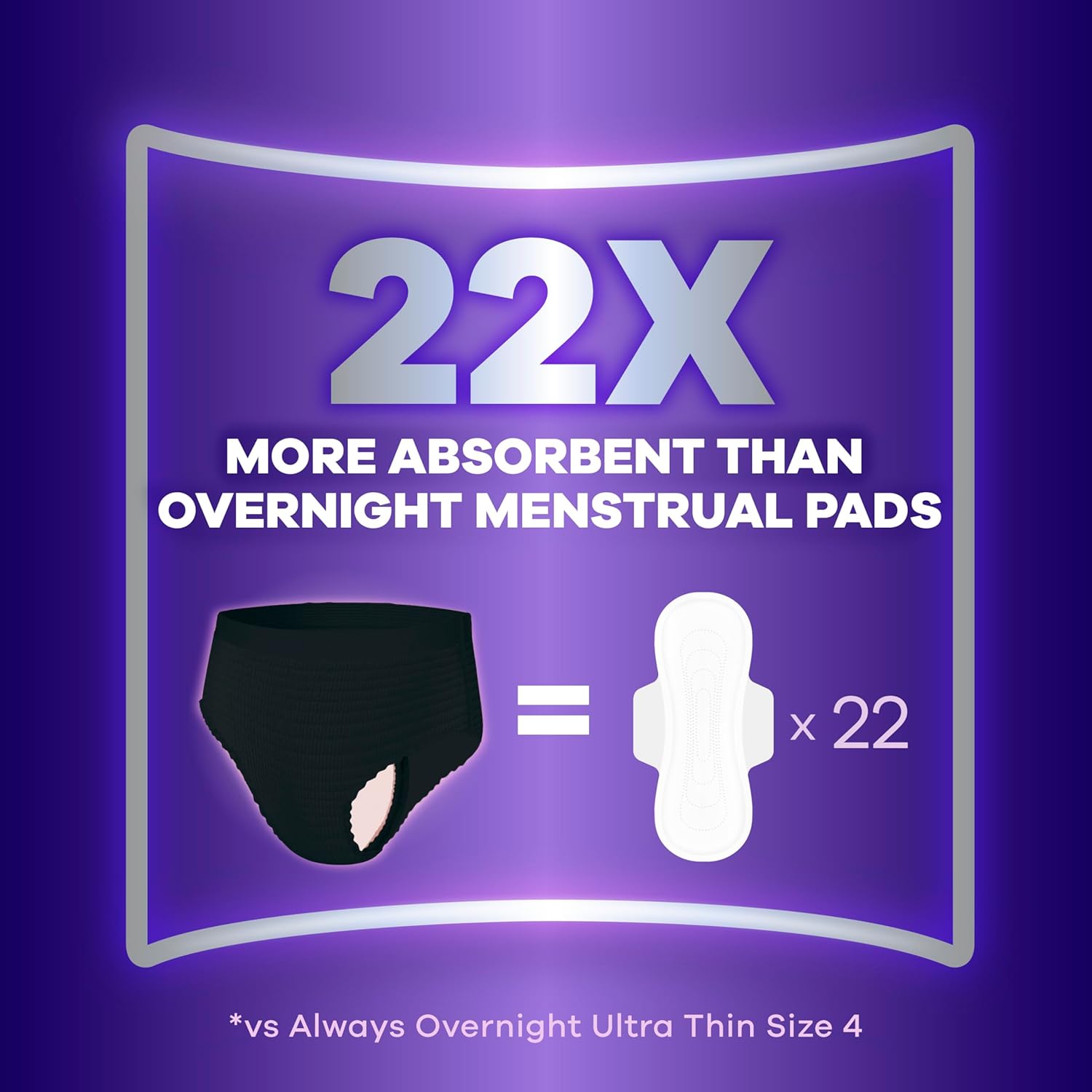 Alternative view of Always Discreet Adult Incontinence Overnight Underwear for Women, Small/Medium, Up to 100% Bladder Leak Protection, 14 Count