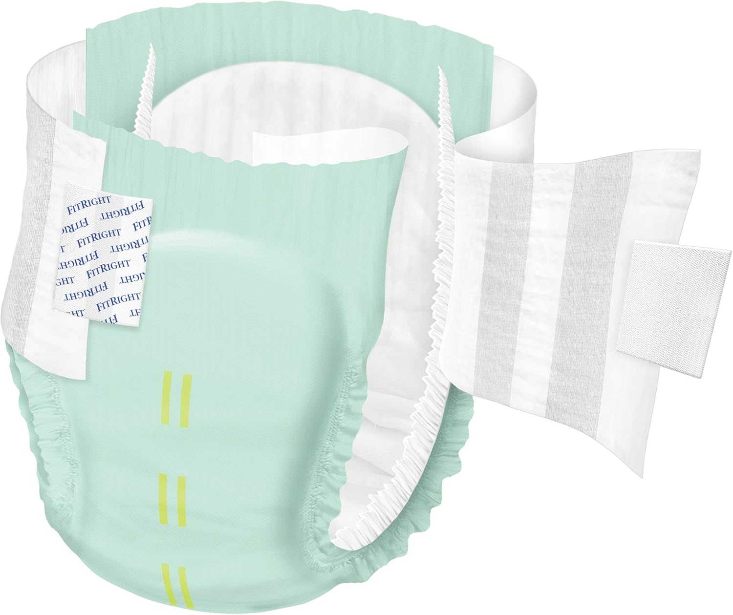 Alternative view of FitRight Stretch Ultra Adult Briefs, Incontinence Diapers with Tabs, Heavy Absorbency, Large/XL/2XL, 51 to 70", 20 Count