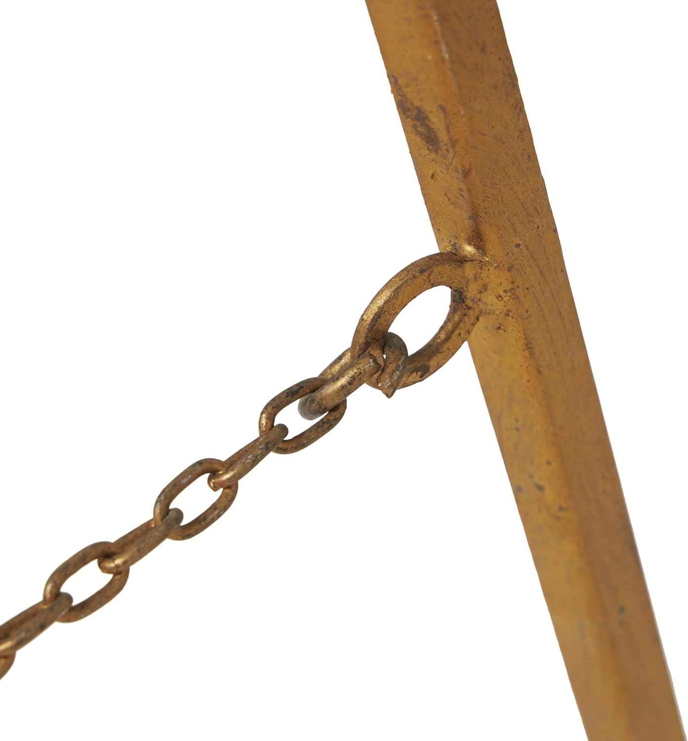 Deco 79 Metal Scroll Large Free Standing Adjustable Display Stand Easel with Chain Support, 22" x 21" x 46", Gold - Image 4