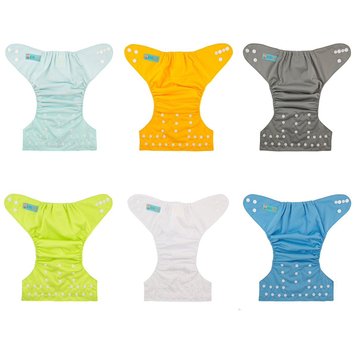 Alternative view of ALVABABY Baby Cloth Diaper 6 Pack with 12 Inserts One Size Cloth Diaper Covers Adjustable Washable Reusable for Baby Girls and Boys