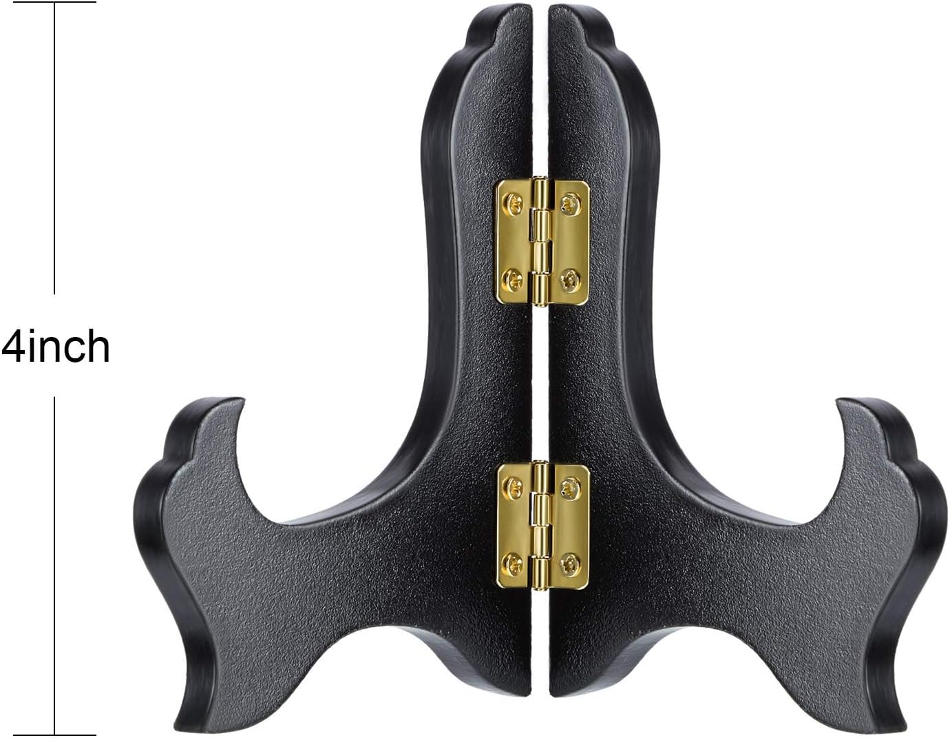 Alternative view of Tatuo 4 Packs 4 Inch Wooden Display Stand Decorative Plate Stands for Display Picture Frame Holder Easels (Black)