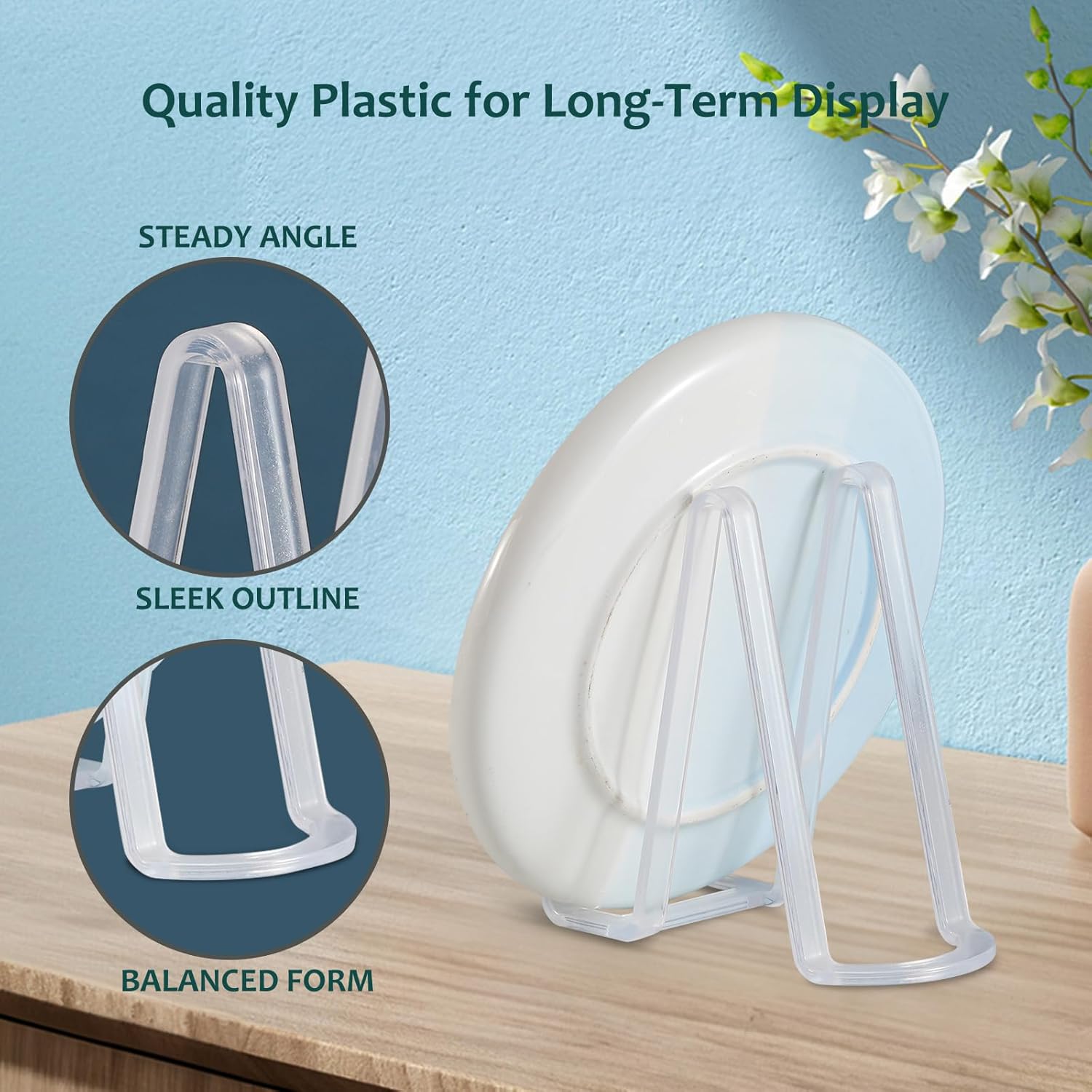 Alternative view of Artliving Plate Stands for Display - Plastic Easel Stand Plate Holder Display Stand Picture Frame Stand for Pictures | Photo|Decorative Plate |Dish | Tabletop Art - 6 inch-Clear