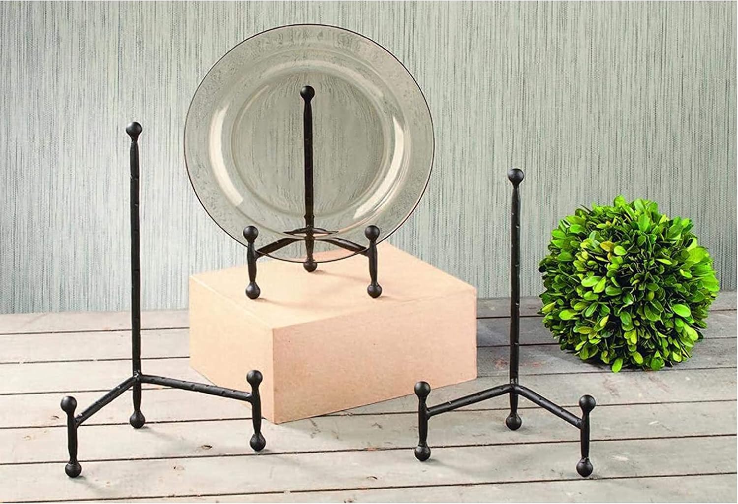 TRIPAR Modern Tripod Easel Display, Black Finish - Lightweight & Durable Design - Perfect for Displaying Decorative Pictures, Artwork, Plates, Tiles, & More (12 Inch)