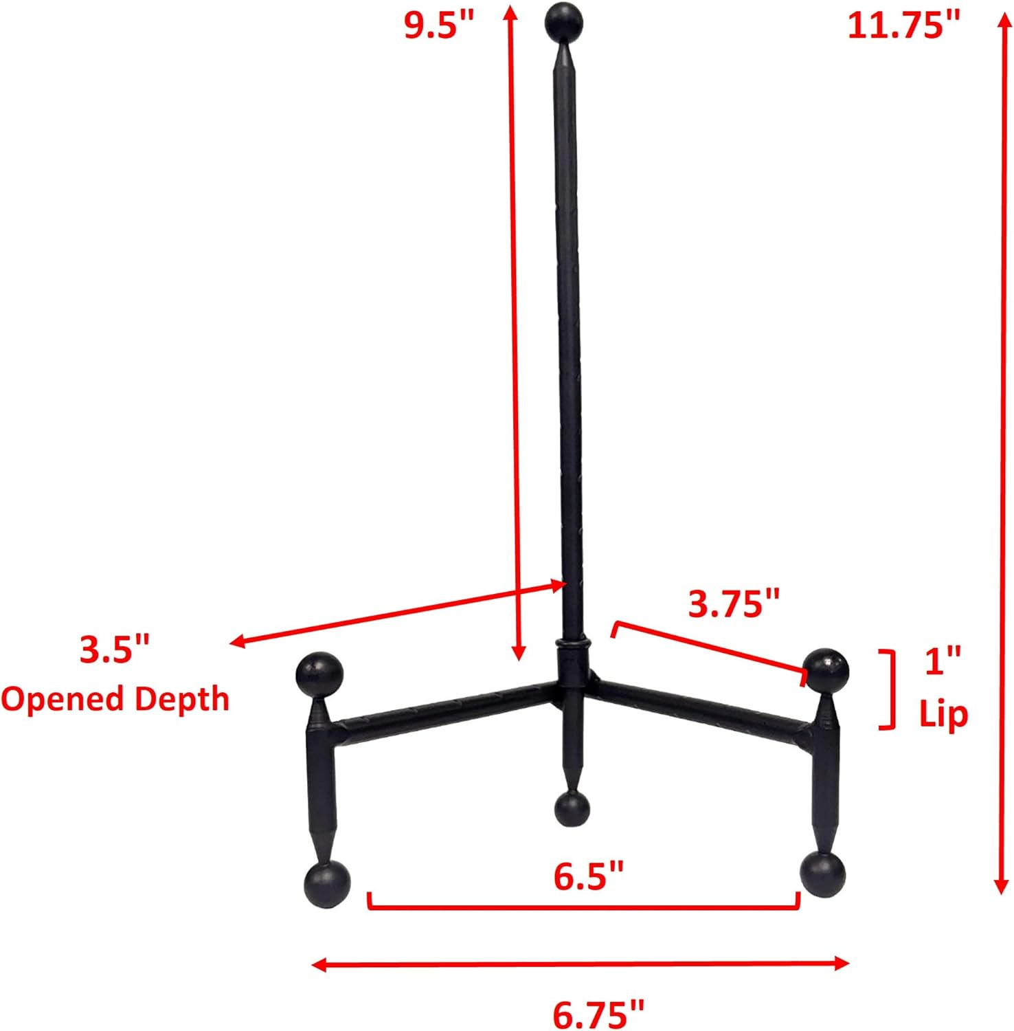 TRIPAR Modern Tripod Easel Display, Black Finish - Lightweight & Durable Design - Perfect for Displaying Decorative Pictures, Artwork, Plates, Tiles, & More (12 Inch) - Image 6
