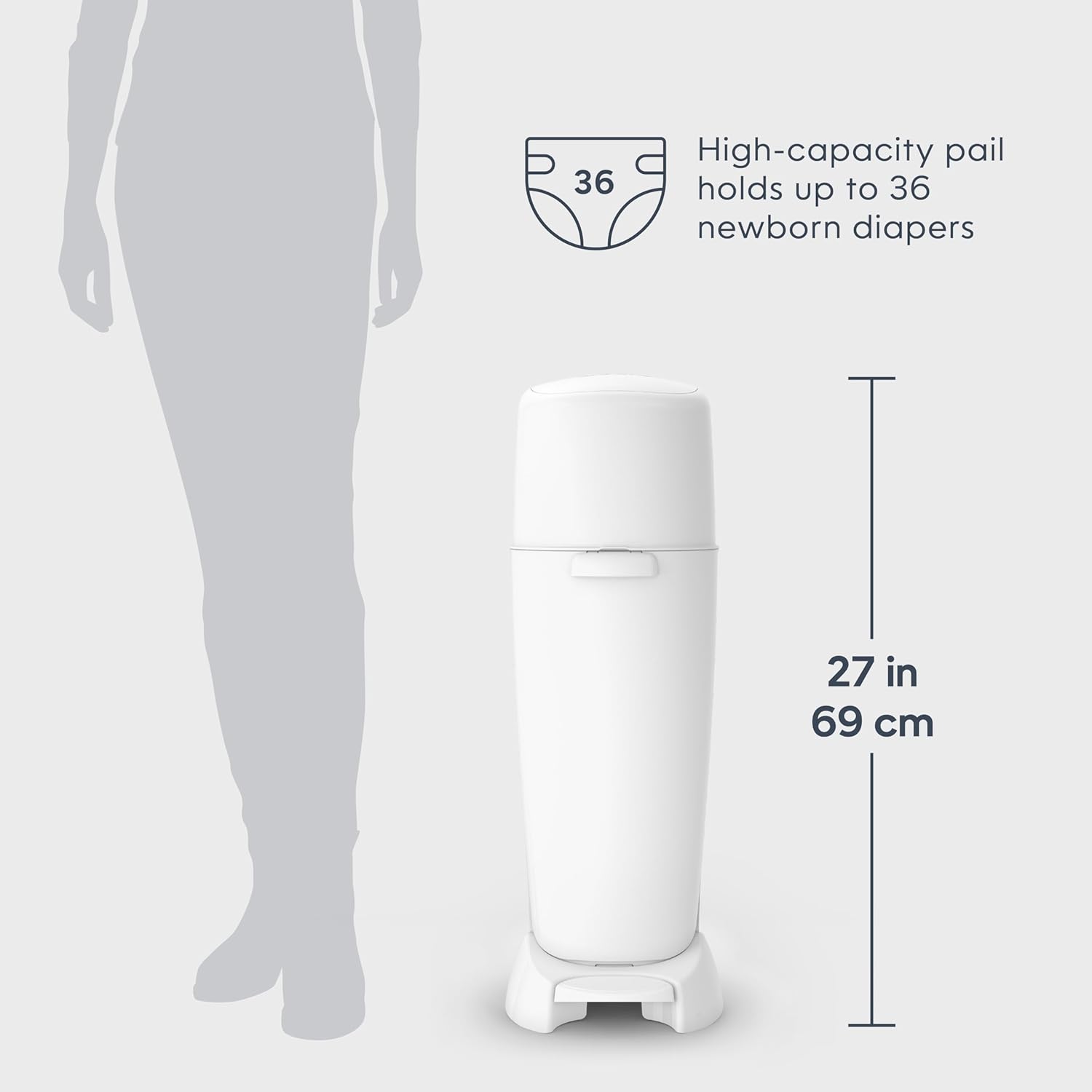 Diaper Genie Registry Gift Set | Includes Diaper Genie Complete Diaper Pail, 8 Refill Bags, 1 Carbon Filter | Perfect Starter Kit