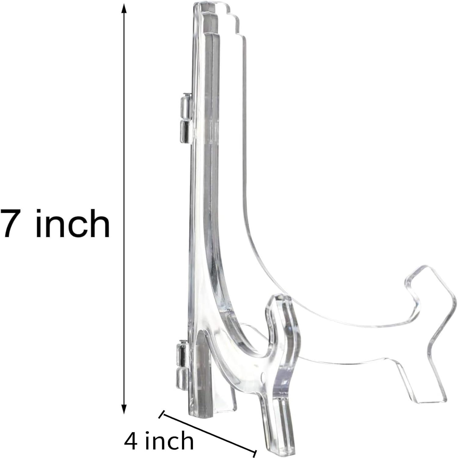 Alternative view of HESTYA 6 Pack 7 Inch Acrylic Easel Stand, Display Stand, Plate Holder for Display, Photo Holder Picture Frame Book(Clear)