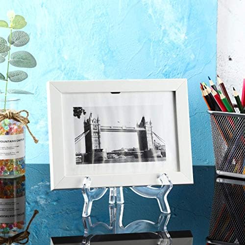 HESTYA 6 Pack 7 Inch Acrylic Easel Stand, Display Stand, Plate Holder for Display, Photo Holder Picture Frame Book(Clear) - Image 7