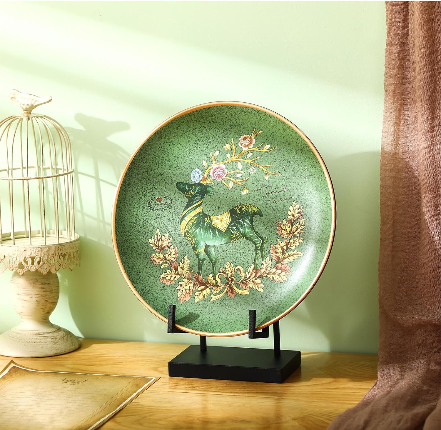 Shimeyao Metal Display Easel Stand 8 x 5 x 3 Inch Black Tabletop Easel Stand Modern Abstract Tabletop Display Holder for Books Plate Photo Frame Artwork Record Albums