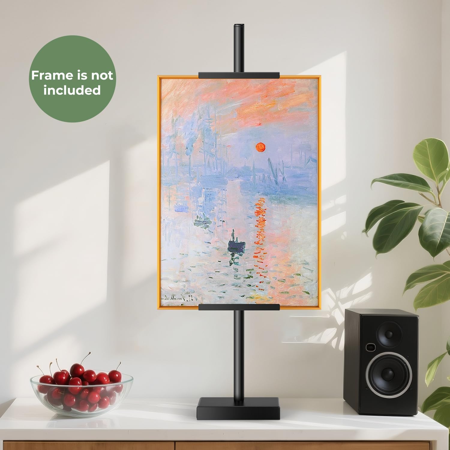 Alternative view of Rofio Adjustable Tabletop Easel Stand, Picture Easels for Display up to 28.5 Inches, Heavy Duty Metal Picture Frame Holder for Artwork, Signs & Certificates Display Stand (Black)