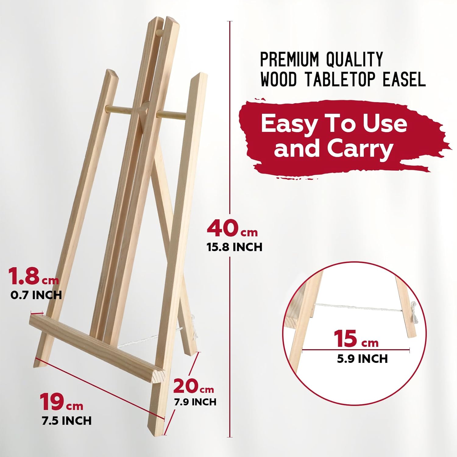 10 Pack 16 Inch Wooden Easel Stand, Portable A-Frame Tabletop Display Easel for Painting, Canvas, Photos, Signs, Art Easel forStudents, Beginners, Artists - Compact & Lightweight