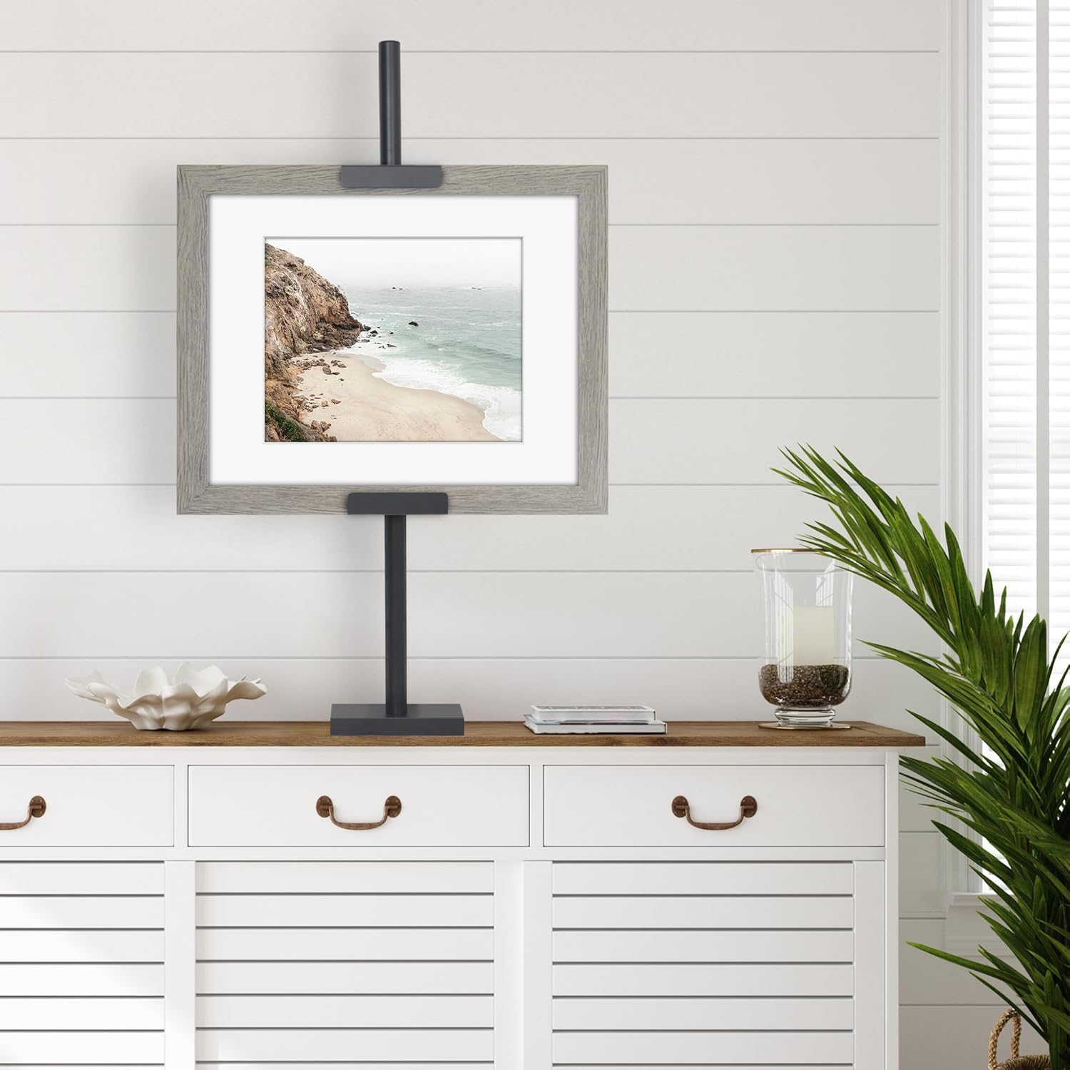 Americanflat Adjustable Tabletop Easel Stand for Picture Frames up to 28" - Ideal Picture Frame Stand to Display Art, Signs, or Photos - Use Easel Stands for Home or Events - Black