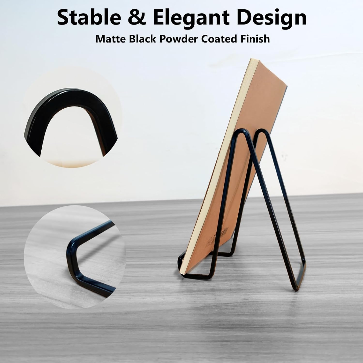 Alternative view of 3 Pack 6 inch Metal Plate Stands for Display, Plate Holder Pictures Frame Easel Display Stand, Tabletop Picture Stand, Iron Easels for Display Photo Frames, Plates, Vinyl Record，Book, Plaque, Sign