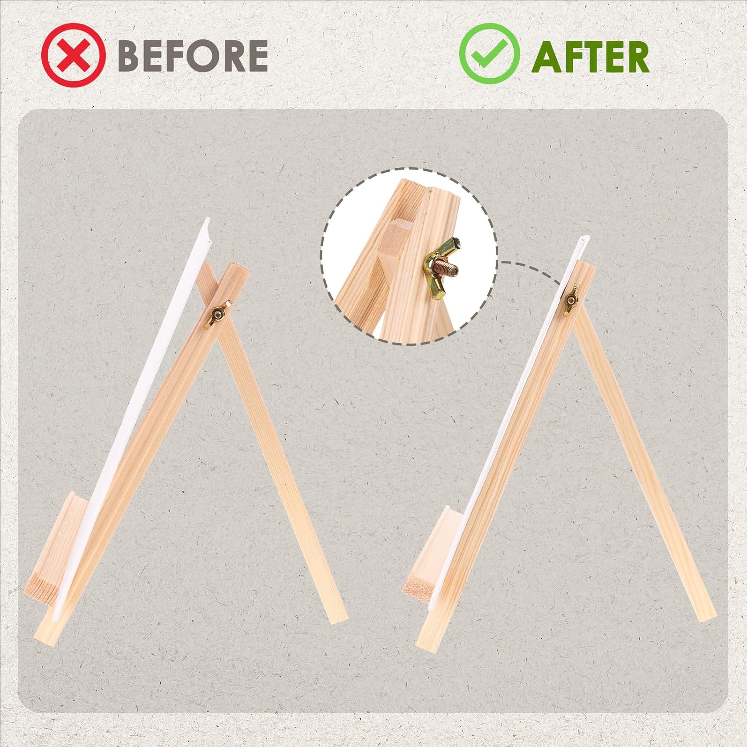 Alternative view of Jekkis Easel for Painting, 9-Inch Tabletop Easels Set of 12, Tall Wood Display Stands for Canvas, Art Craft Easel for Artists and Students