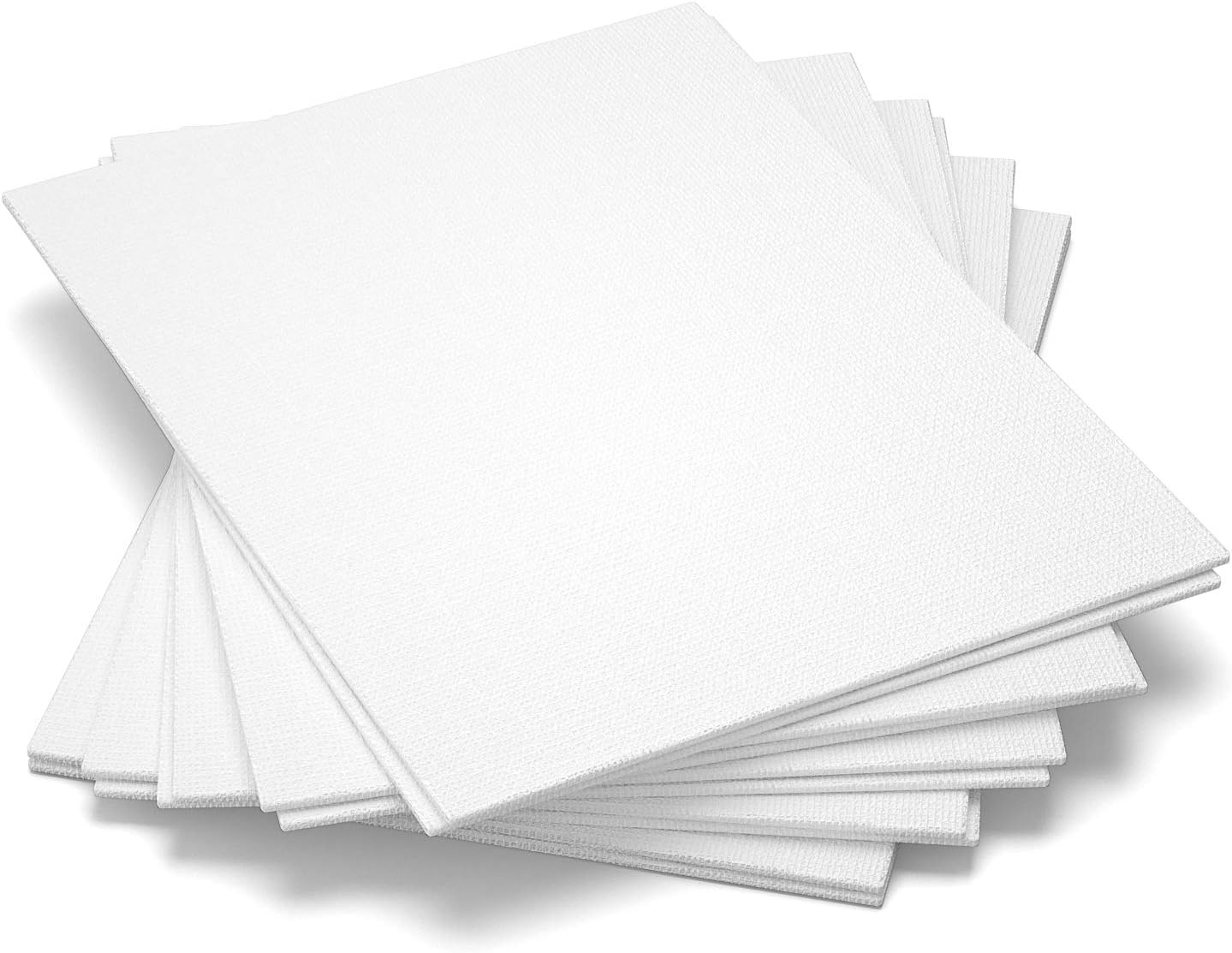 Alternative view of GOTIDEAL Canvas Boards, 8x10 inch Set of 10,Gesso Primed White Blank Canvases for Painting - 100% Cotton Art Supplies Canvas Panel for Acrylic Paint, Pouring, Oil Paint, Watercolor, Gouache