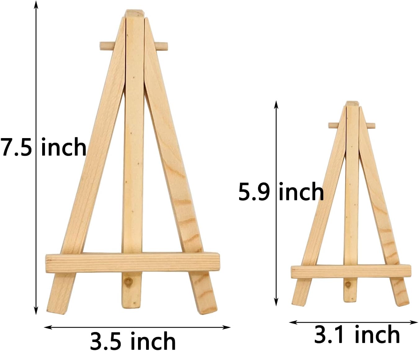 Alternative view of MYYZMY 5.9 Inch Mini Wood Display Easel, 10 Pcs Tabletop Easels for Displaying Photos, Picthres