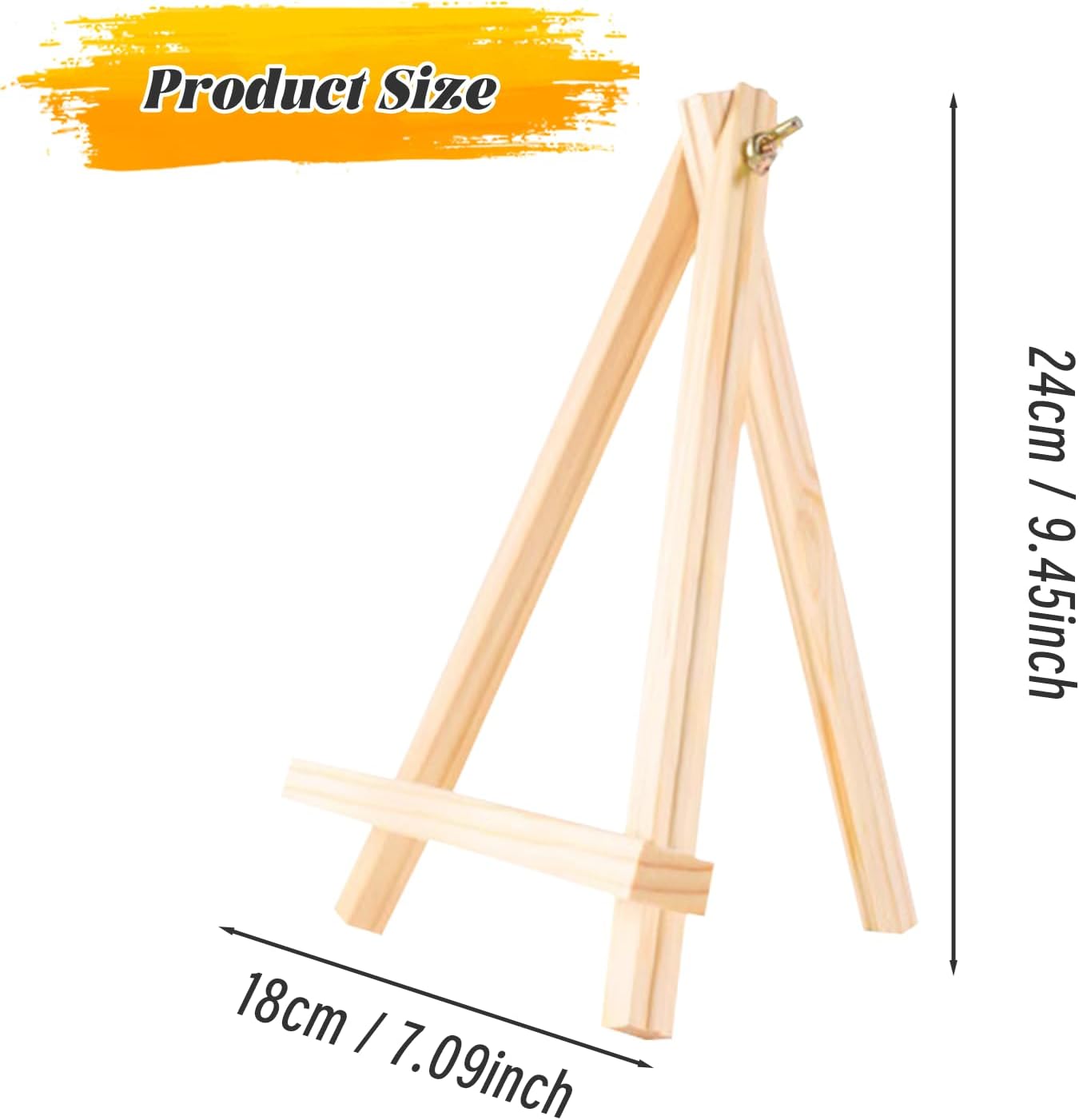 Alternative view of 12 Pack Easel for Painting, 9 Inches Easel, Tabletop Painting Canvas Tall Wood Display Easels Set of 12, Art Craft Painting Easel Stand for Artist Adults Students