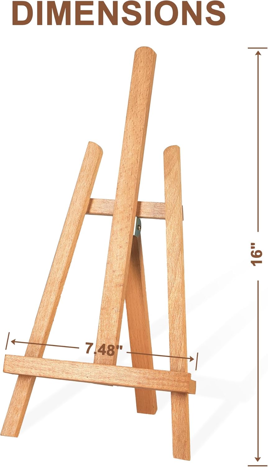 Alternative view of STARHOO 16 Inch Tabletop Easel Stand for Painting Canvas Table Top Easels for Display Wooden Small Easels Portable Photo Picture Sign Holder (2 Pack)